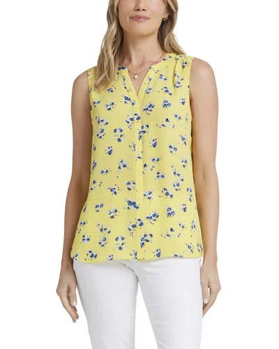 Nydj Pintuck Blouse In Yellow
