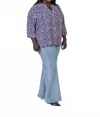 Nydj Pintuck Button Down Blouse - Plus In Charlottes Cove In Multi