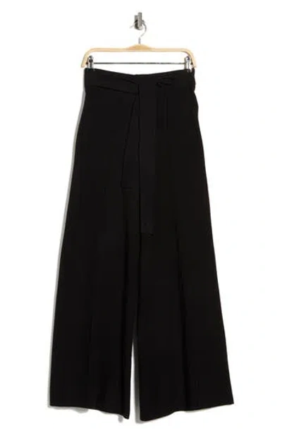Nydj Pintuck Knit Wide Leg Pants In Black