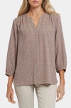 Nydj Pintuck Top In Brown