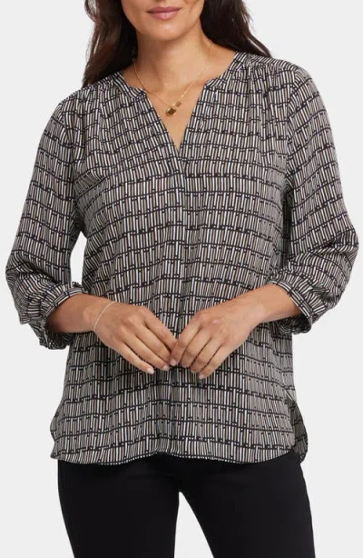 Nydj Pintuck Top In Black