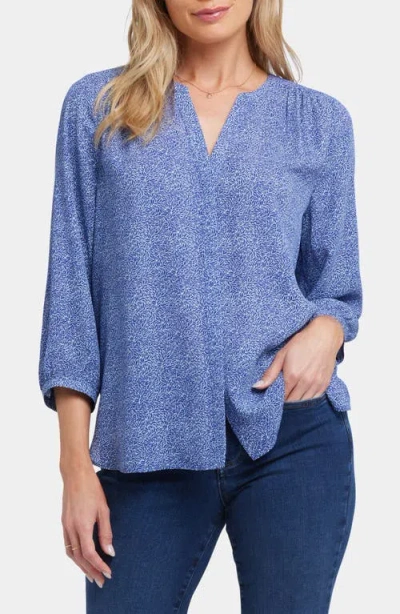 Nydj Pintuck Top In Blue