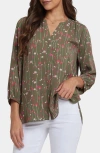 Nydj Pintuck Top In Brown