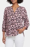 Nydj Pintuck Blouse In Pink