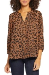 Nydj Pintuck Top In Animal Print