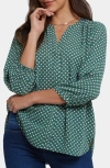 Nydj Pintuck Top In Green