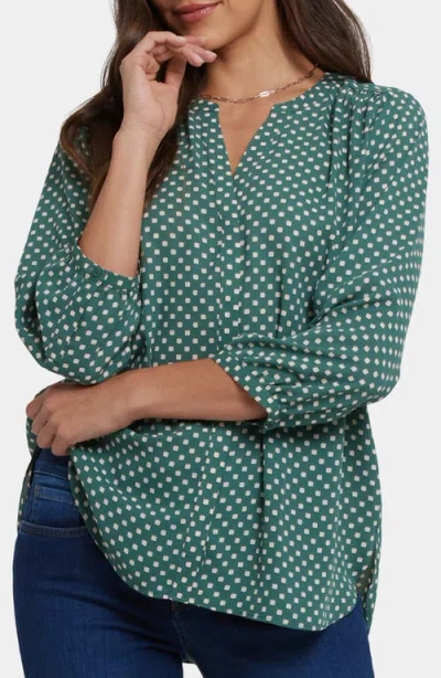 Nydj Pintuck Top In Green