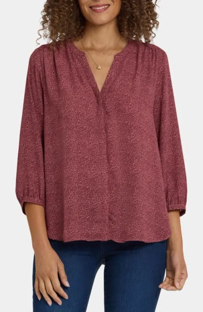 Nydj Pintuck Top In Brown