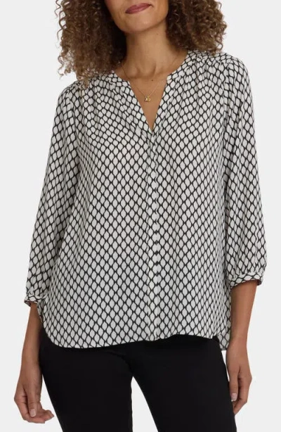 Nydj Pintuck Top In Gray