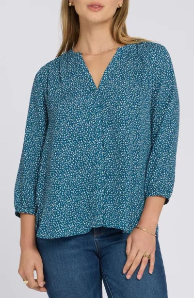 Nydj Pintuck Top In Blue