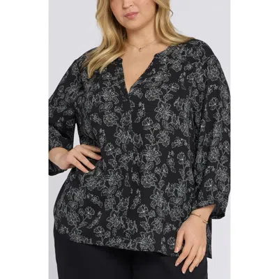 Nydj Pintuck Top In Black