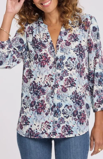 Nydj Pintuck Top In Blue
