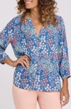 Nydj Pintuck Top In Blue