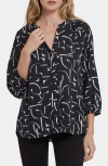 Nydj Pintuck Top In Black