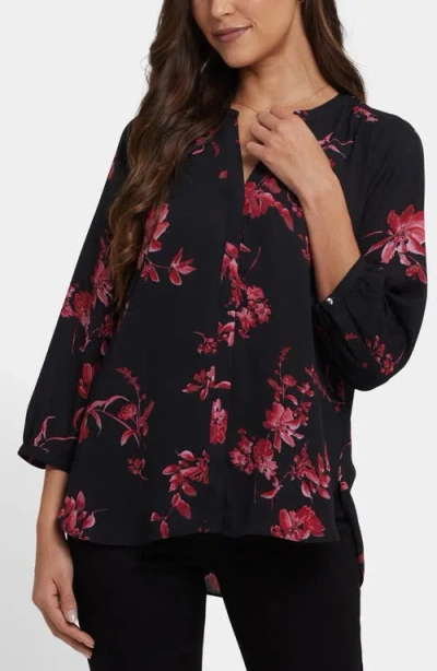 Nydj Pintuck Top In Black