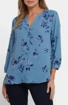 Nydj Pintuck Top In Brown