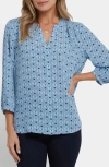 Nydj Pintuck Top In Blue