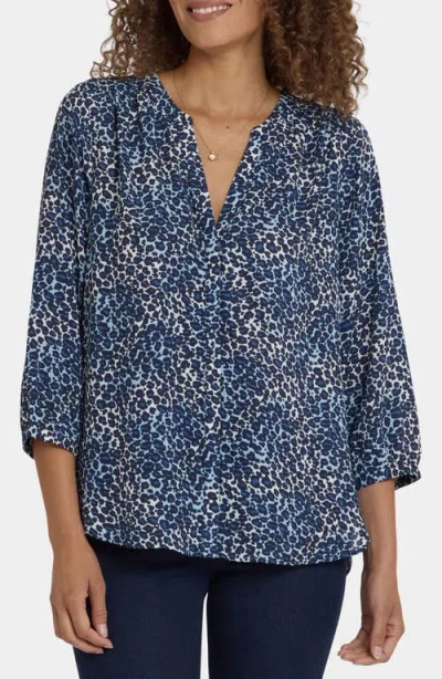 Nydj Pintuck Top In Blue
