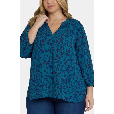 Nydj Pintuck Top In Blue