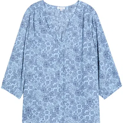 Nydj Pintuck Top In Blue Dusk Crystals
