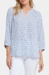 Nydj Pintuck Top In Blue