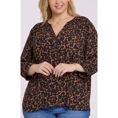 Nydj Pintuck Top In Brown