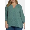 Nydj Pintuck Blouse In Multi