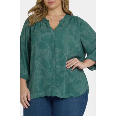 Nydj Pintuck Top In Green