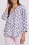 Nydj Pintuck Blouse In Multi