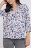 Nydj Pintuck Blouse In Multi