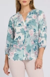 Nydj Pintuck Blouse In Green