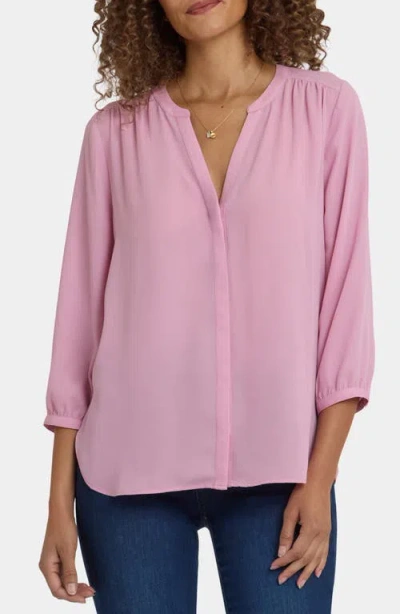 Nydj Pintuck Top In Pink
