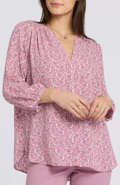 Nydj Pintuck Top In Pink