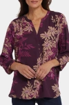 Nydj Pintuck Top In Purple