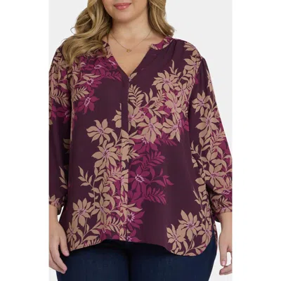Nydj Pintuck Top In Purple