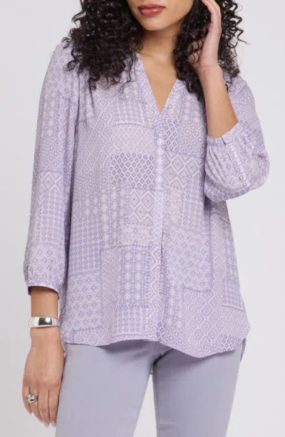 Nydj Pintuck Top In Purple
