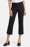 Nydj Piper Crop Relaxed Straight Leg Jeans In Black