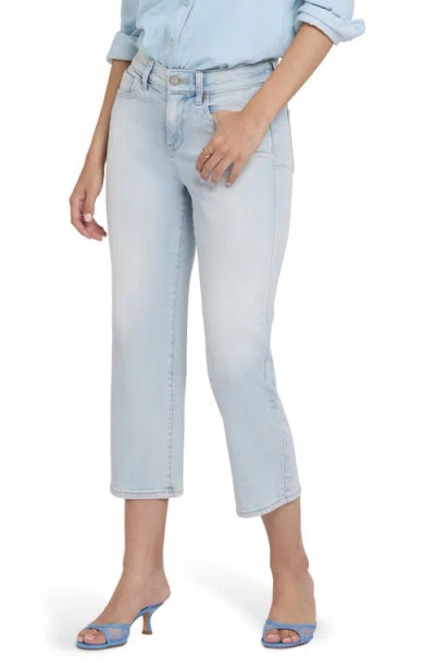 Nydj Piper Crop Relaxed Straight Leg Jeans In Blue