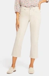 Nydj Piper Crop Relaxed Straight Leg Jeans In Neutral