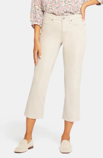 Nydj Piper Crop Relaxed Straight Leg Jeans In Neutral