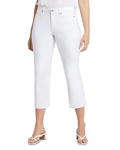 Nydj Piper High Rise Cropped Straight Leg Jeans In Optic White