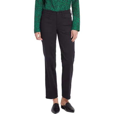 Nydj Piper Womens Relaxed Denim Ankle Jeans In Black