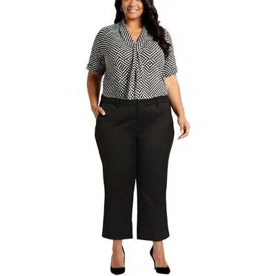 Nydj Piper Womens Tummy Slimming Lyocell Trouser Pants In Black