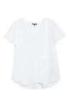 Nydj Pleated Back Flutter Sleeve Top In White