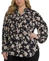 Nydj Pleat Front Tunic Top In Gray