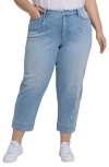 Nydj Pleated High Waist Ankle Balloon Jeans In Blue