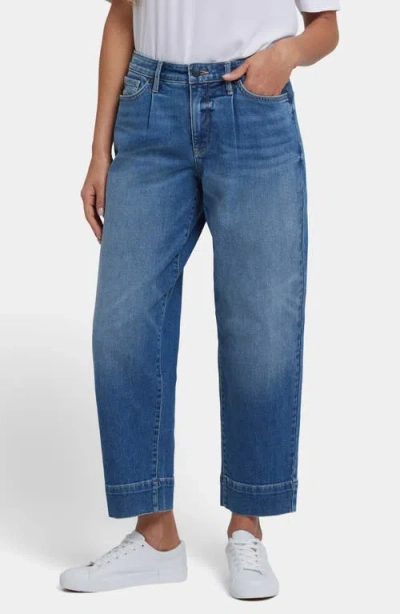 Nydj Pleated High Waist Ankle Balloon Jeans In Picasso Lake