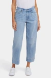 Nydj Pleated High Waist Ankle Balloon Jeans In Santiago Sea