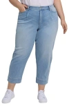 Nydj Pleated High Waist Ankle Balloon Jeans In Santiago Sea