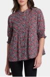 Nydj Pleated Peasant Blouse